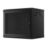 Szafa instalacyjna Lanberg rack wisząca 19" 9U 600x450 drzwi perforowane czarna (flat pack)