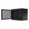 Szafa instalacyjna Lanberg rack wisząca 19" 9U 600x450 drzwi perforowane czarna (flat pack)