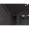 Szafa instalacyjna Lanberg rack wisząca 19" 9U 600x450 drzwi perforowane czarna (flat pack)