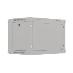Szafa instalacyjna Rack wisząca 19" 6U 540x350 szara Drzwi przeszklone Lanberg (flat pack)