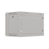 Szafa instalacyjna Rack wisząca 19" 6U 540x350 szara Drzwi przeszklone Lanberg (flat pack)