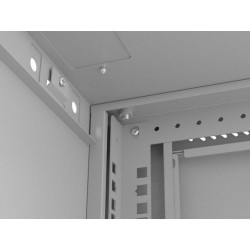 Szafa instalacyjna Rack wisząca 19" 6U 540x350 szara Drzwi przeszklone Lanberg (flat pack)