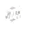 Szafa instalacyjna Rack wisząca 19" 6U 540x350 szara Drzwi przeszklone Lanberg (flat pack)