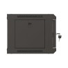 Szafa instalacyjna Rack wisząca 19" 4U 540x350 czarna Drzwi przeszklone Lanberg (flat pack)