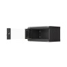 Szafa instalacyjna Rack wisząca 19" 4U 540x350 czarna Drzwi przeszklone Lanberg (flat pack)
