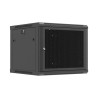 Szafa instalacyjna Rack Lanberg wisząca 19" 9U 600x600 czarna drzwi perforowane (flat pack)