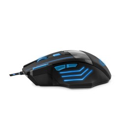 Mysz przewodowa Esperanza MX201 Wolf optyczna Gaming 7D USB czarno-niebieska