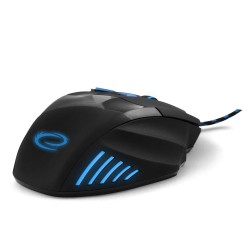 Mysz przewodowa Esperanza MX201 Wolf optyczna Gaming 7D USB czarno-niebieska