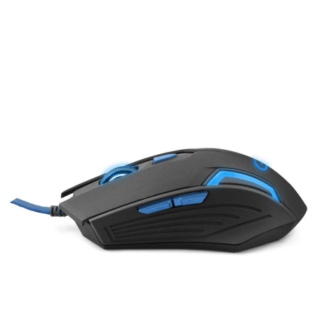 Mysz przewodowa Esperanza MX205 Fighter optyczna Gaming 6D USB czarno-niebieska