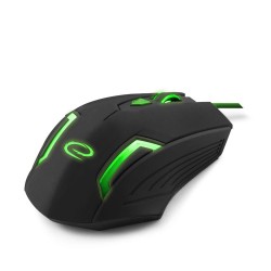 Mysz przewodowa Esperanza MX205 Fighter optyczna Gaming 6D USB czarno-zielona