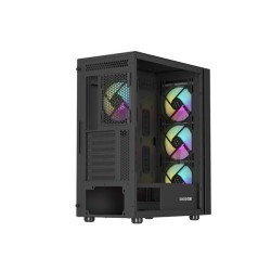 Obudowa Genesis Diaxid 605 ARGB Midi Towar (z oknem, USB-C) Czarna