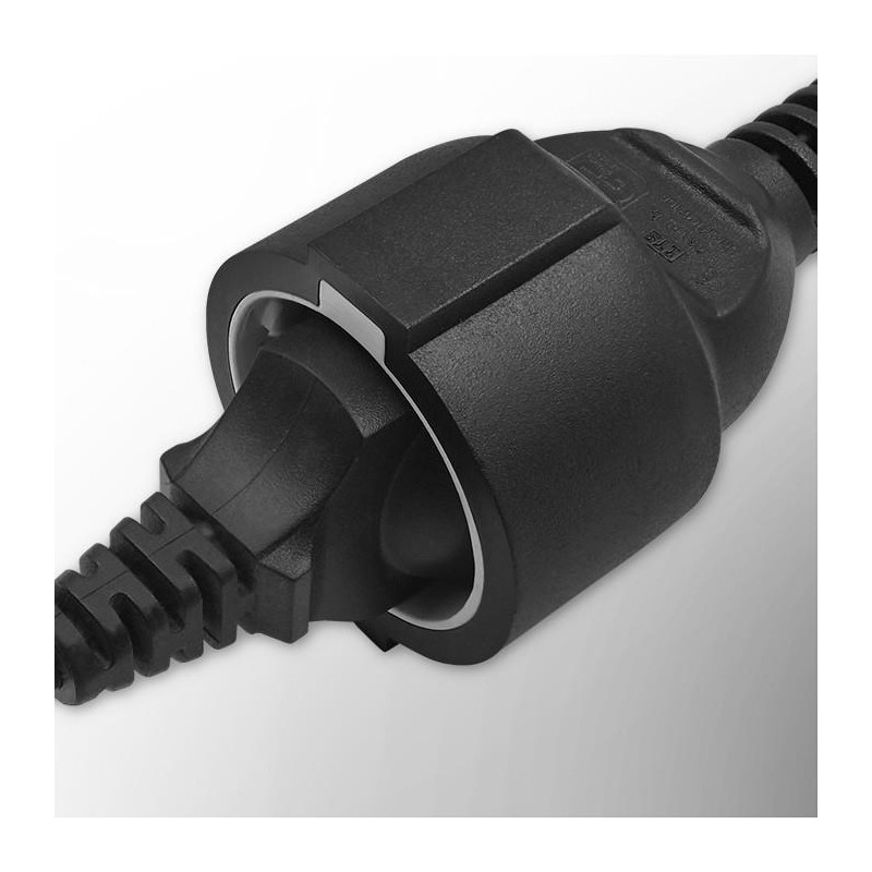 Kabel adapter Qoltec IEC 320 C14 / SCHUKO | 0,15m