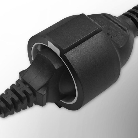 Kabel adapter Qoltec IEC 320 C14 / SCHUKO | 0,15m
