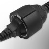 Kabel adapter Qoltec IEC 320 C14 / SCHUKO | 0,15m
