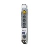 Listwa zasilająca antyprzepięciowa Qoltec Quick Switch | 6 gniazd | 1,8m | szara
