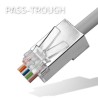 Wtyk QOLTEC przelotowy złącze RJ45 | CAT6 | FTP | Pass Through | Pozłacane styki | 10 sztuk