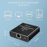 Switch niezarządzalny Qoltec mini rozdzielacz splitter 1x3 port RJ45 | 1000Mbps | USB-C | Aluminium