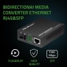 Switch niezarządzalny Qoltec Dwukierunkowy Media Konwerter 1x RJ45 1x SFP | 1000Mb/s | 5V