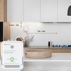 Czujnik wycieku gazu ziemnego i tlenku węgla Qoltec | alarm 85dB | LED