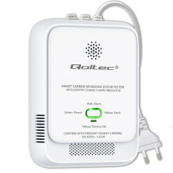 Czujnik tlenku węgla Qoltec (czadu) | detektor CO | alarm 85dB | LED