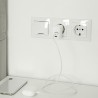 Ładowarka sieciowa Qoltec 20W GaN | 5-20V | 1.5-3A | 1xUSB-C PD | 1xUSB QC 3.0 | Biała
