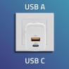 Ładowarka sieciowa Qoltec 35W GaN | 5-20V | 1.5-3A | 1xUSB-C PD | 1xUSB QC 3.0 | Biała