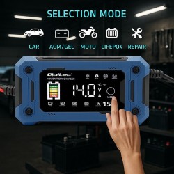 Ładowarka inteligentna Qoltec mikroprocesorowa 12V 15A do AGM GE