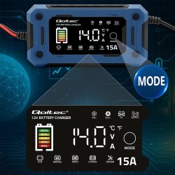 Ładowarka inteligentna Qoltec mikroprocesorowa 12V 15A do AGM GE