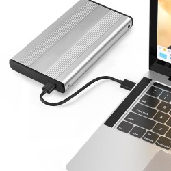 Obudowa/kieszeń Qoltec do dysków HDD SSD 2.5" SATA3 | USB 3.0 | Srebrny
