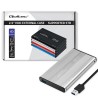 Obudowa/kieszeń Qoltec do dysków HDD SSD 2.5" SATA3 | USB 3.0 | Srebrny