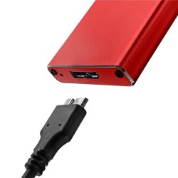 Obudowa/kieszeń Qoltec na dysk M.2 SSD | SATA | NGFF | USB 3.0 | Super speed 5Gb/s | 2TB | Czerwony