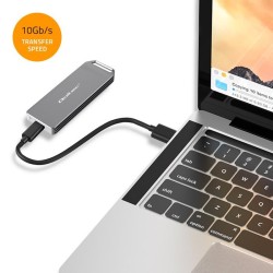 Obudowa/kieszeń Qoltec mini na dysk M.2 SSD | NVMe | PCIe | USB 3.1 | Super speed 10Gb/s | 2TB | Srebrna