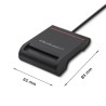 Czytnik kart chipowych ID Qoltec SCR-0642 | USB 2.0 + adapter USB-C