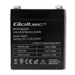 Akumulator AGM Qoltec 12V | 4.5Ah