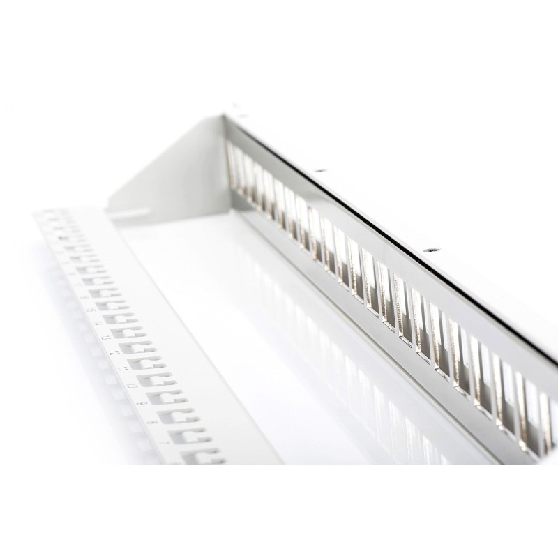 Patch panel pusty DIGITUS 19" 24 port 1U do modułów keystone (RAL 7035)