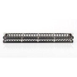 Patch panel pusty DIGITUS 19" 48 port 1U do modułów keystone (RAL 9005)
