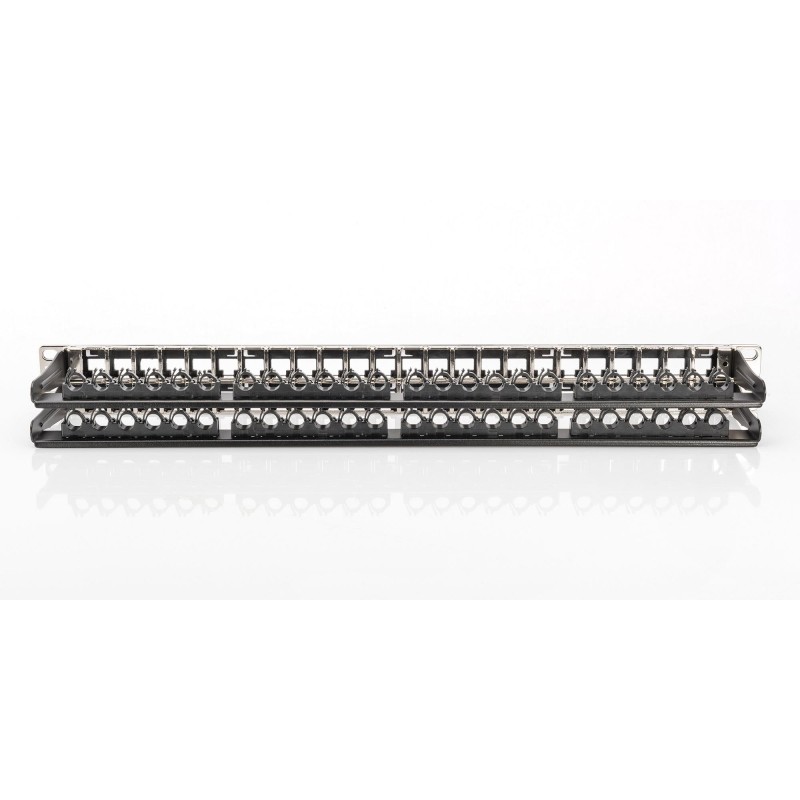 Patch panel pusty DIGITUS 19" 48 port 1U do modułów keystone (RAL 9005)