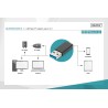 Adapter DIGITUS USB 3.0 HighSpeed Typ USB C/USB A M/Ż czarny