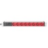 Listwa zasilająca DIGITUS PDU 19" RACK 8xSchuko kabel 2m 1xC14 16A wł./wył. zabezpieczenie aluminiowa