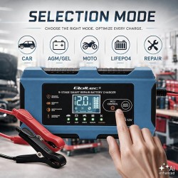 Ładowarka Qoltec 12V 10A | Prostownik | AGM GEL LiFePO4