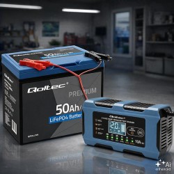 Ładowarka Qoltec 12V 10A | Prostownik | AGM GEL LiFePO4