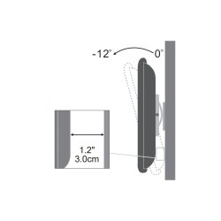 Uchwyt ścienny LCD/LED Techly 13"-30", 15kg czarny, uchylny