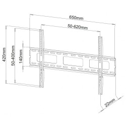 Uchwyt ścienny LCD/LED Techly 40"-65", 50 kg slim