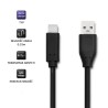 Kabel USB 2.0 Qoltec A męski/ USB 3.1 typC Męski | 0,25m