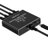 Switch niezarządzalny Qoltec mini rozdzielacz splitter 1x4 port RJ45 | 1000Mb/s | USB-C | Aluminium