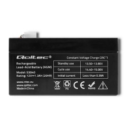Akumulator AGM Qoltec 12V | 1.3Ah