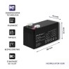 Akumulator AGM Qoltec 12V | 1.3Ah