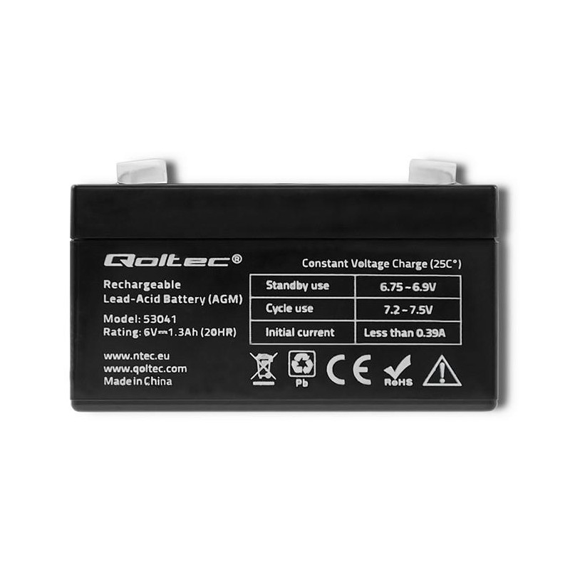 Akumulator AGM Qoltec 6V | 1.3Ah