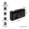 Akumulator AGM Qoltec 6V | 1.3Ah