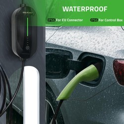 Ładowarka Qoltec do samochodu elektrycznego EV z regulacją 2w1 typ2 | 3.5kW | 230V | LCD | LED | 5m